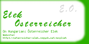 elek osterreicher business card